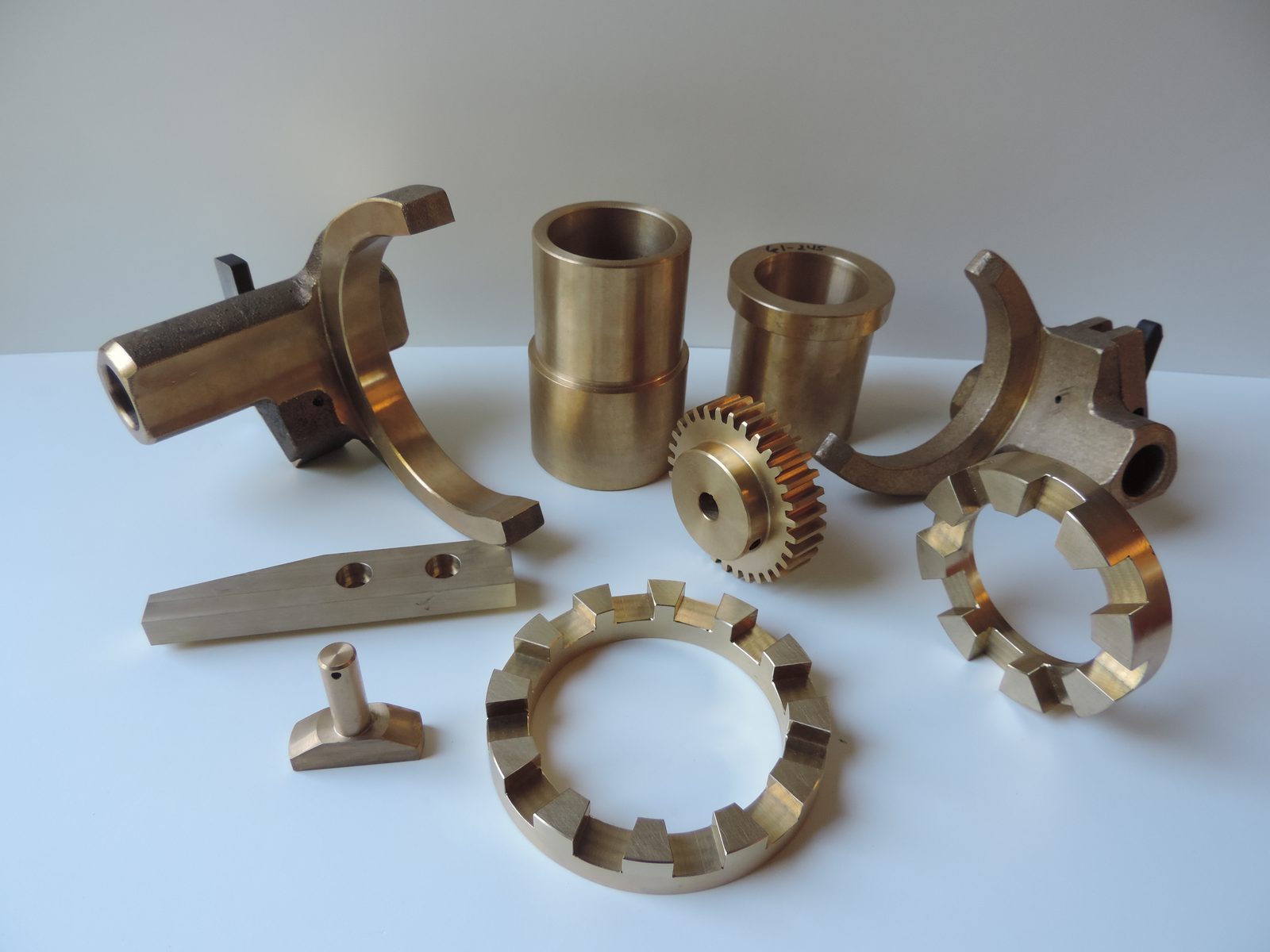 Precision-machined bronze and brass industrial parts